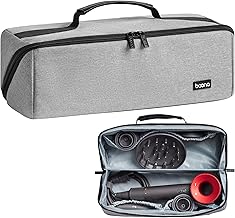Veki Hair Dryer Travel Bag, Storage Bag Compatible with Dyson Airwrap Styler, Dyson Supersonic and Shark, Hair Dryer Carrying Case and Accessories (Oxford Grey)