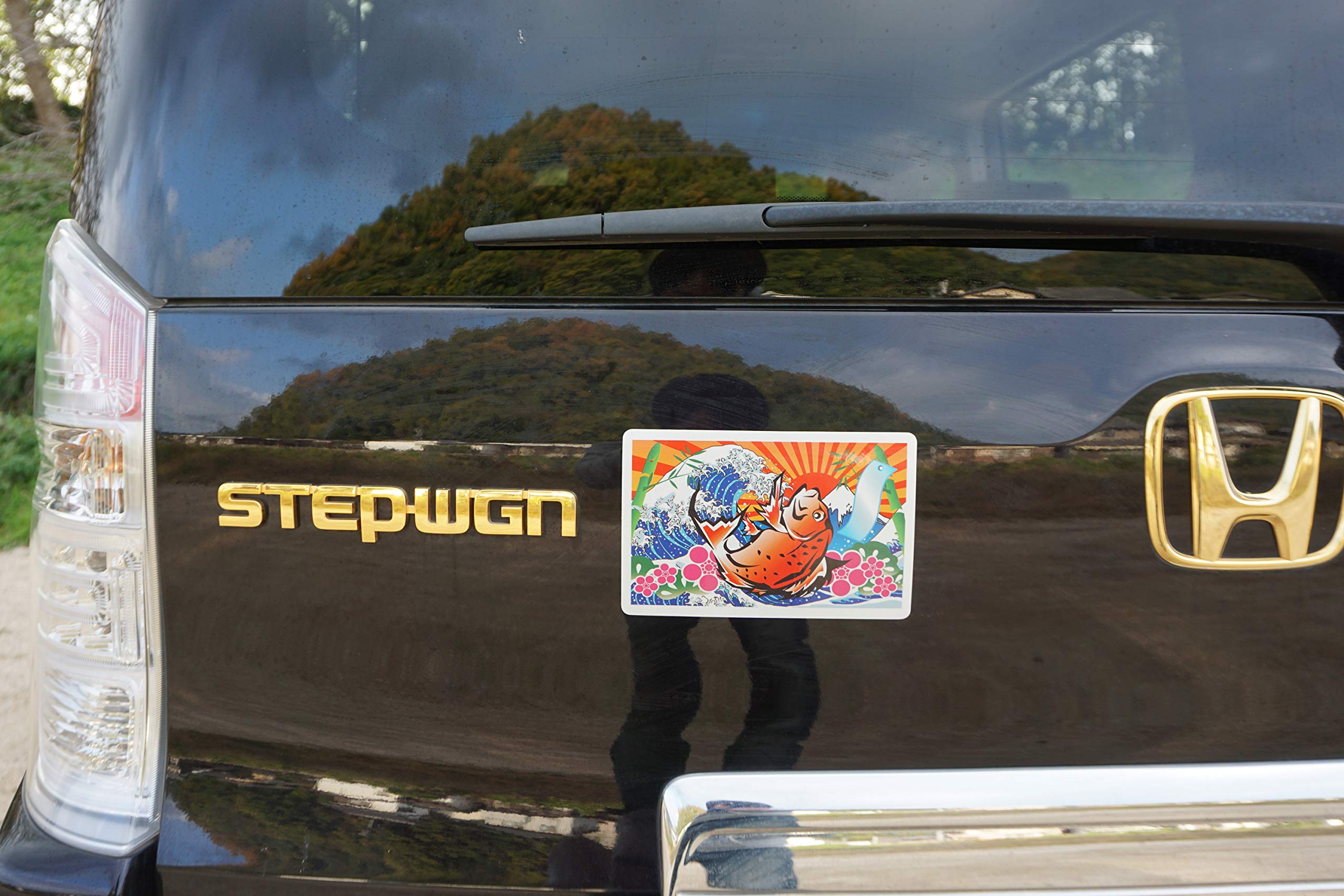 Amazon.co.jp: 車 ステッカー マグネット 大漁旗 浮世絵 北斎 車用