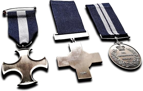 Gold British Navy Set Military medals Distinguished Service Cross, George Cross & Dsm Replica
