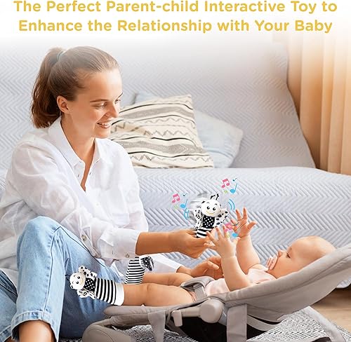 Miniatura 5 de Juguetes para bebés de 0 a 6 meses, calcetines de sonajero para bebés recién nacidos 4 piezas de sonajeros de muñeca - Artículos esenciales para