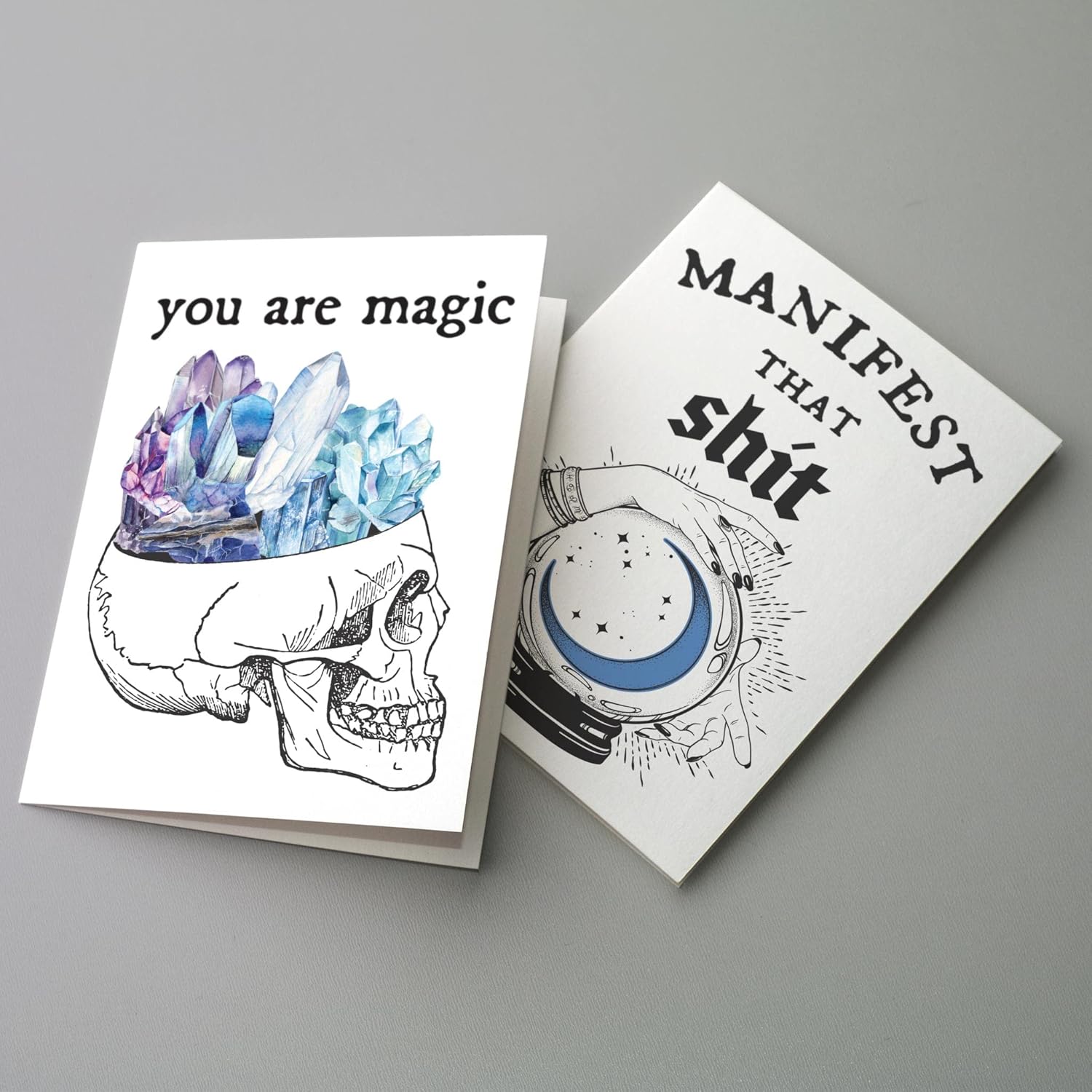 Ritzy Rose Boho Greeting Cards Whimsical Astrology Notecards | Box Set of 24 Cards + Envelopes Made in USA (Manifest Magic)