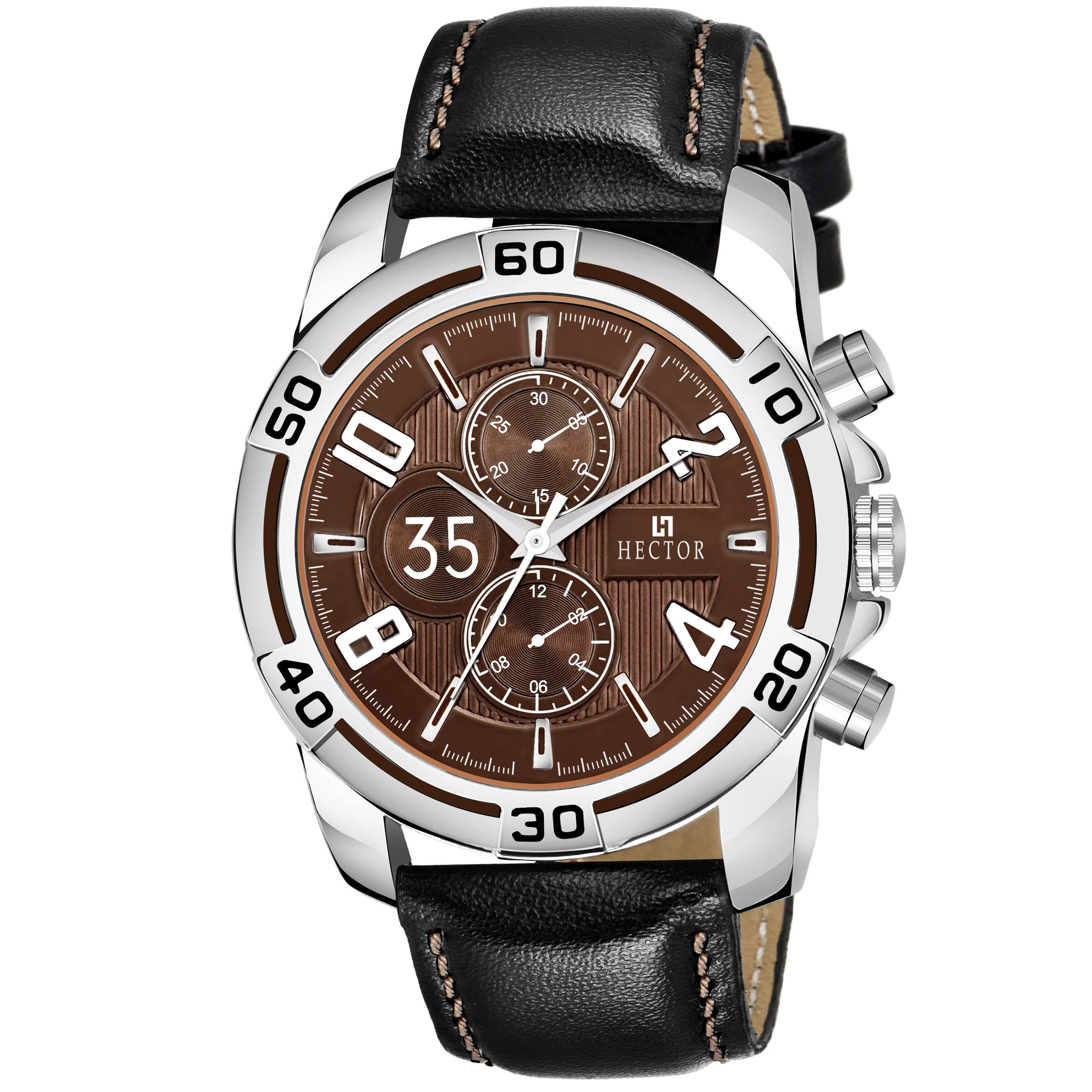 HECTOR Brown Dummy Chronograph Analog Watch for Men HC16 (B0BXCY84WL) Amazon Price History, Amazon Price Tracker