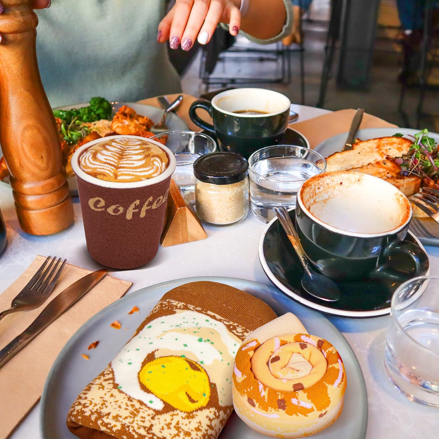 AGRIMONY Funny Breakfast Pancake Socks Box for Men Women Teen Boys - Novelty Fun Funky Crazy Silly Crew Socks - Image 4