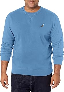 mens Basic Crew Neck Fleece Sweatshirt