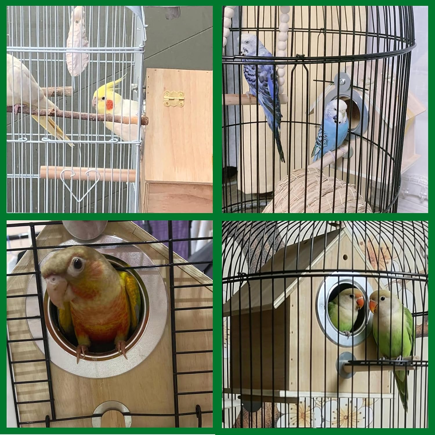 kathson Cockatiel Nesting Box,Bird Nest House,Parakeet Breeding Mating Hut,Parakeet Nesting Box for Budgie,Lovebirds,Conure,Canary,Finch and Small Medium Birds,XL