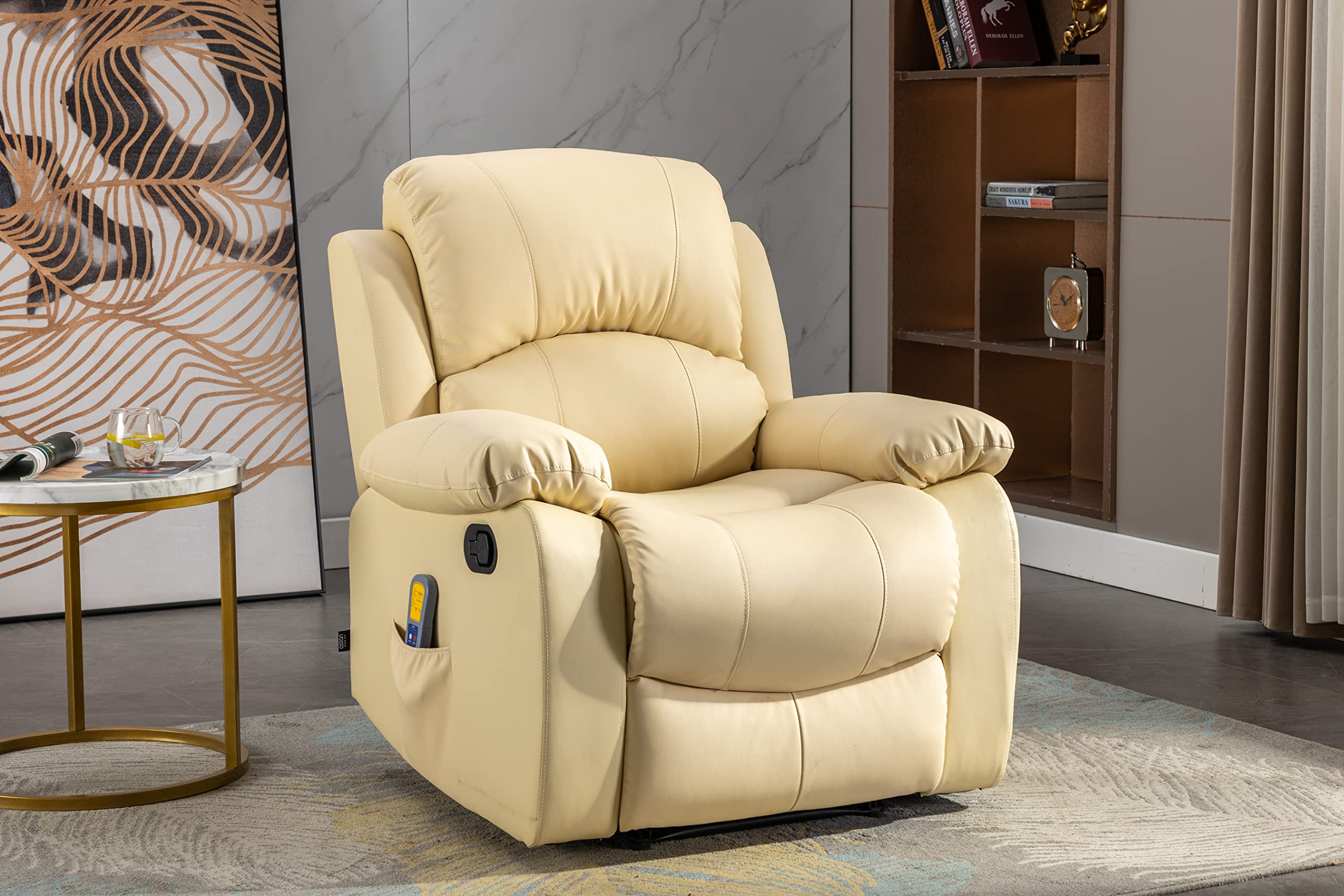 Astan Hogar Sillón Relax con Reclinación Manual (Sistema Pared Cero), Masaje Y Termoterapia, Modelo Ramón AH-AR30910CR