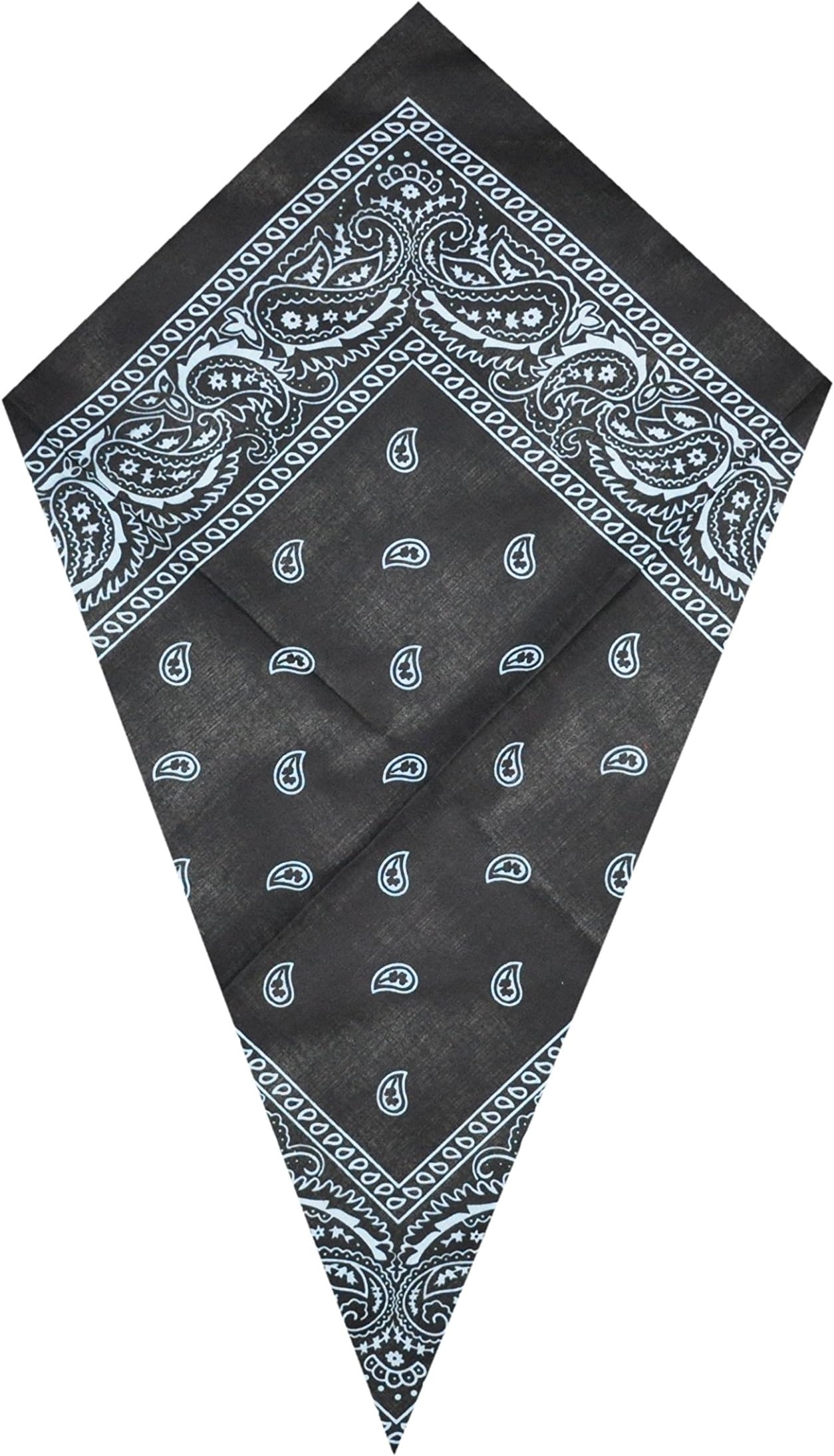PAISLEY BANDANA scarf duo 1 x BLACK 1 x RED