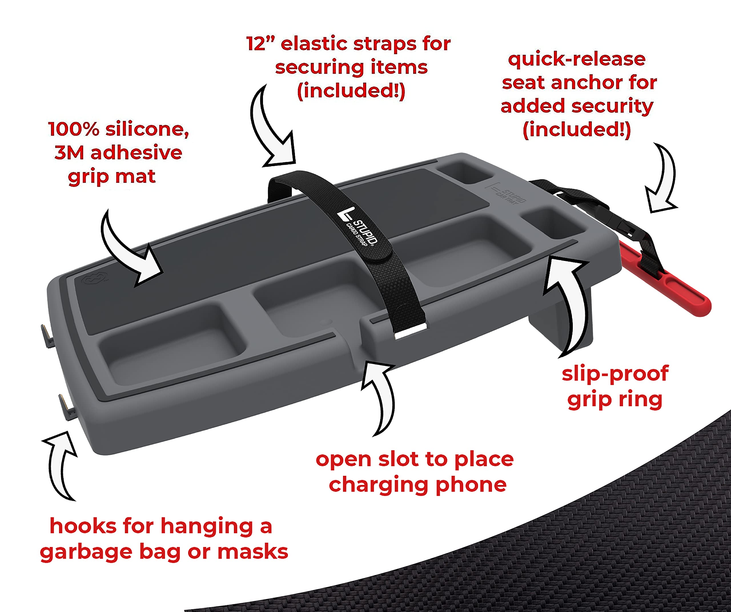 Buy STUPID Car Tray Elite Bundle Ultimate Car Organizer & Mobile