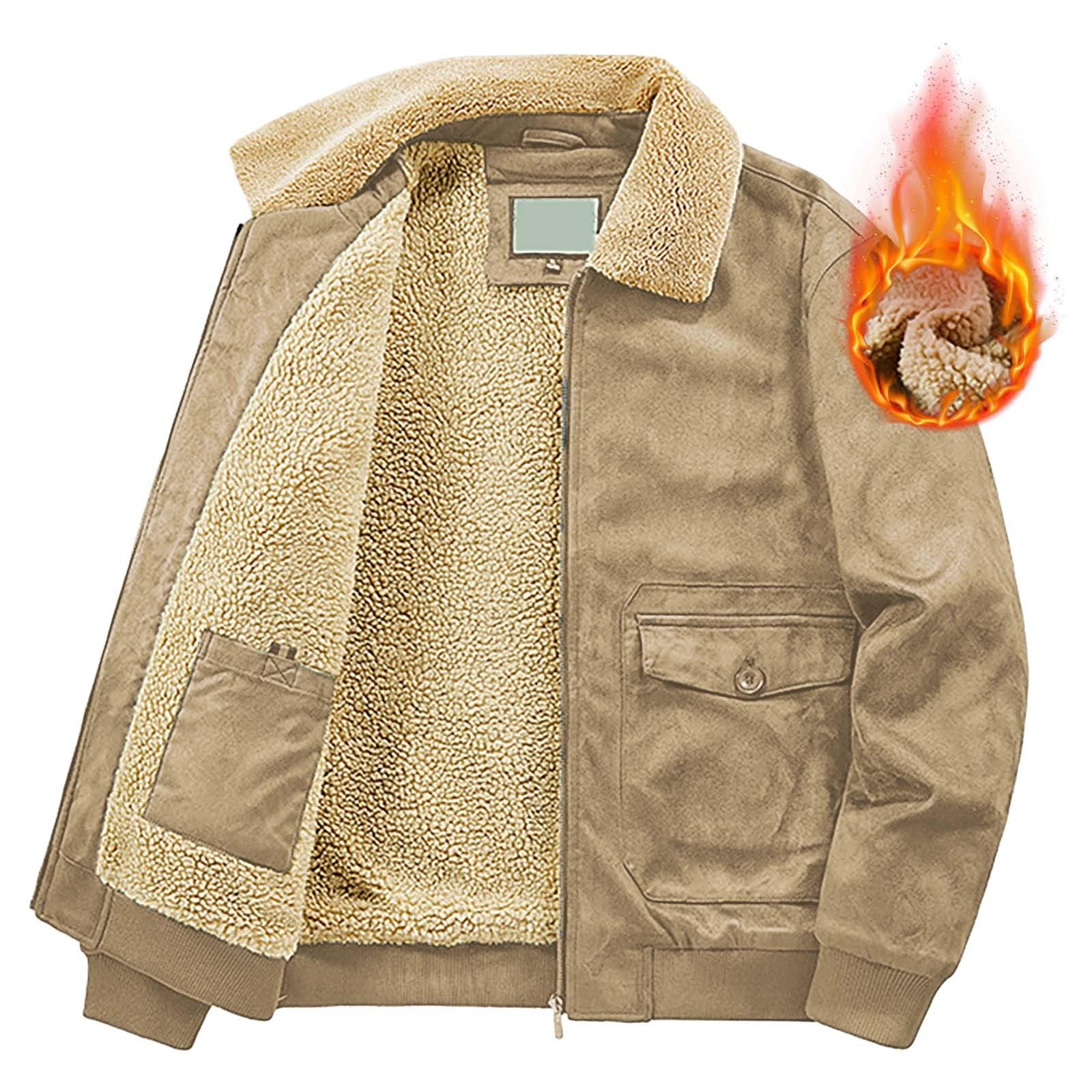 Giacche militari invernali da uomo | Giacca in pile Sherpa Giacca in pile da uomo tattico caldo cappotto invernale in caldo cotone giacche cargo con tasche giacca ispessita giacca imbottita in pile