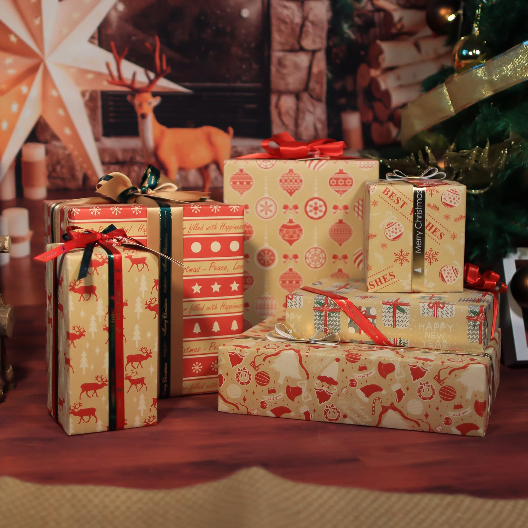 Larcenciel cadeaupapier kerst 6 vellen