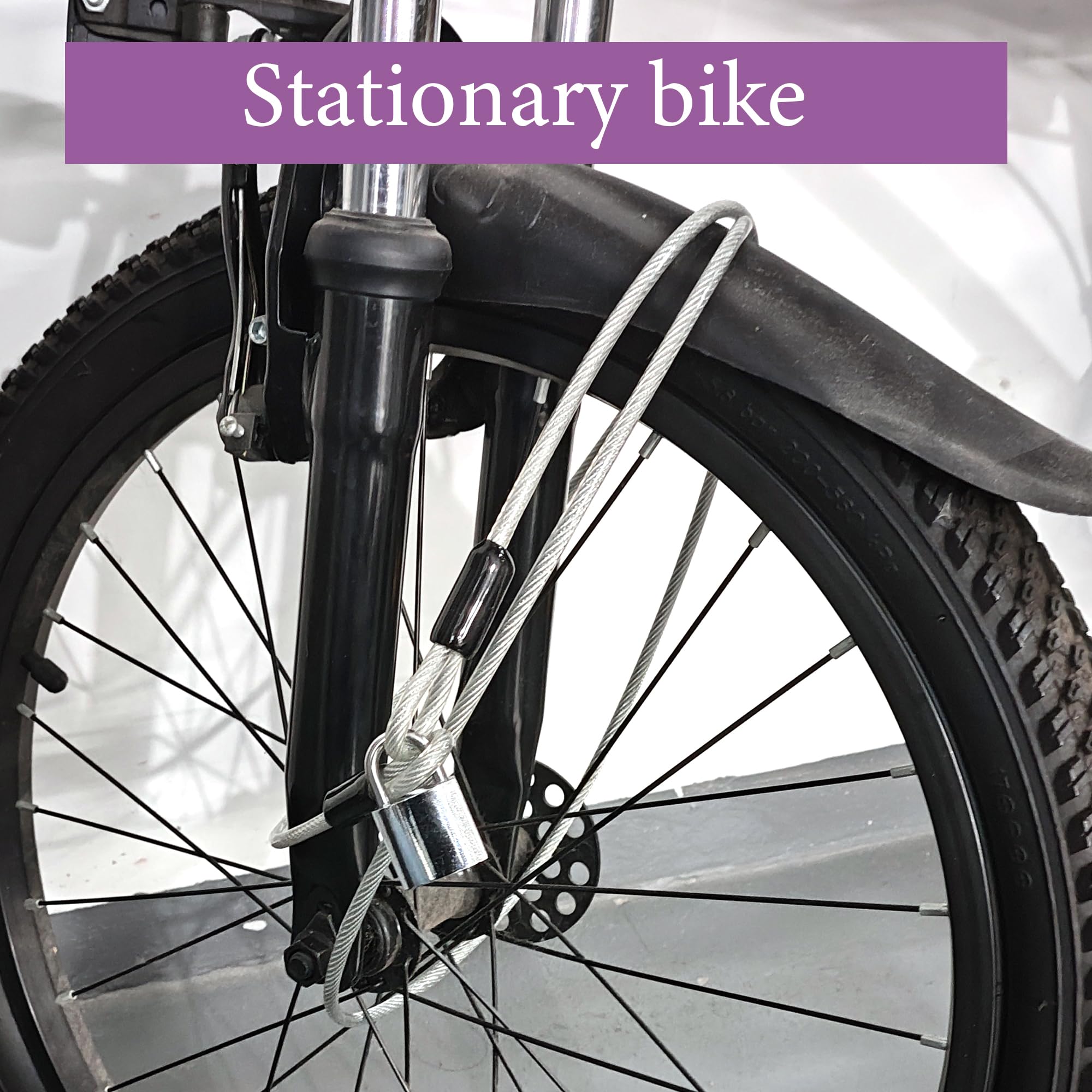 Cavo Di Sicurezza In Acciaio Con Doppio Anello - 3mm, 80cm, Per Bici, Bagagli, Attrezzi - Foto 11