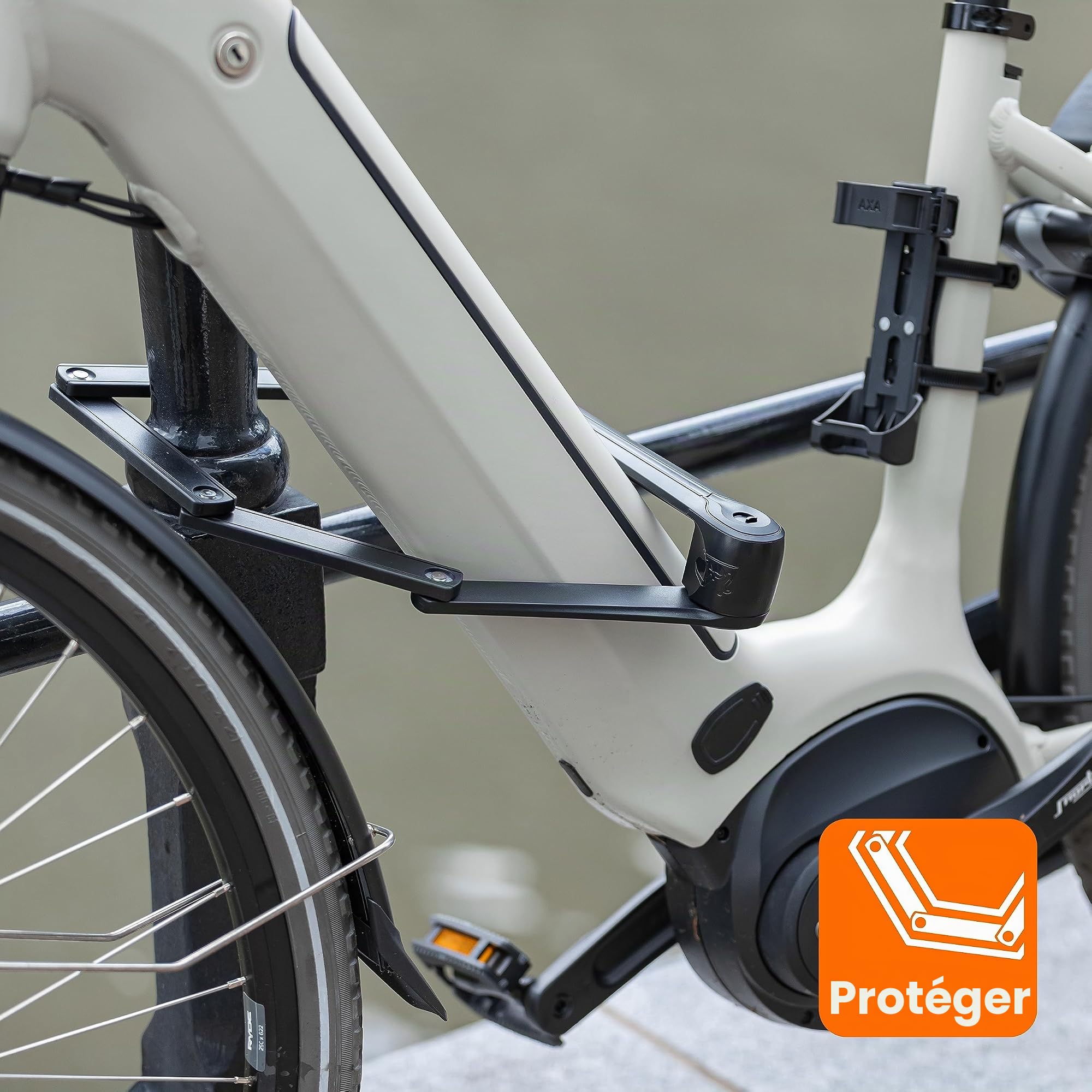AXA Fold 100, Antivol vélo pliable, Cadenas vélo, Pour vélo, Vélo électrique, VTT, Sécurité 9 sur 15, 100 cm x 7 mm, Noir