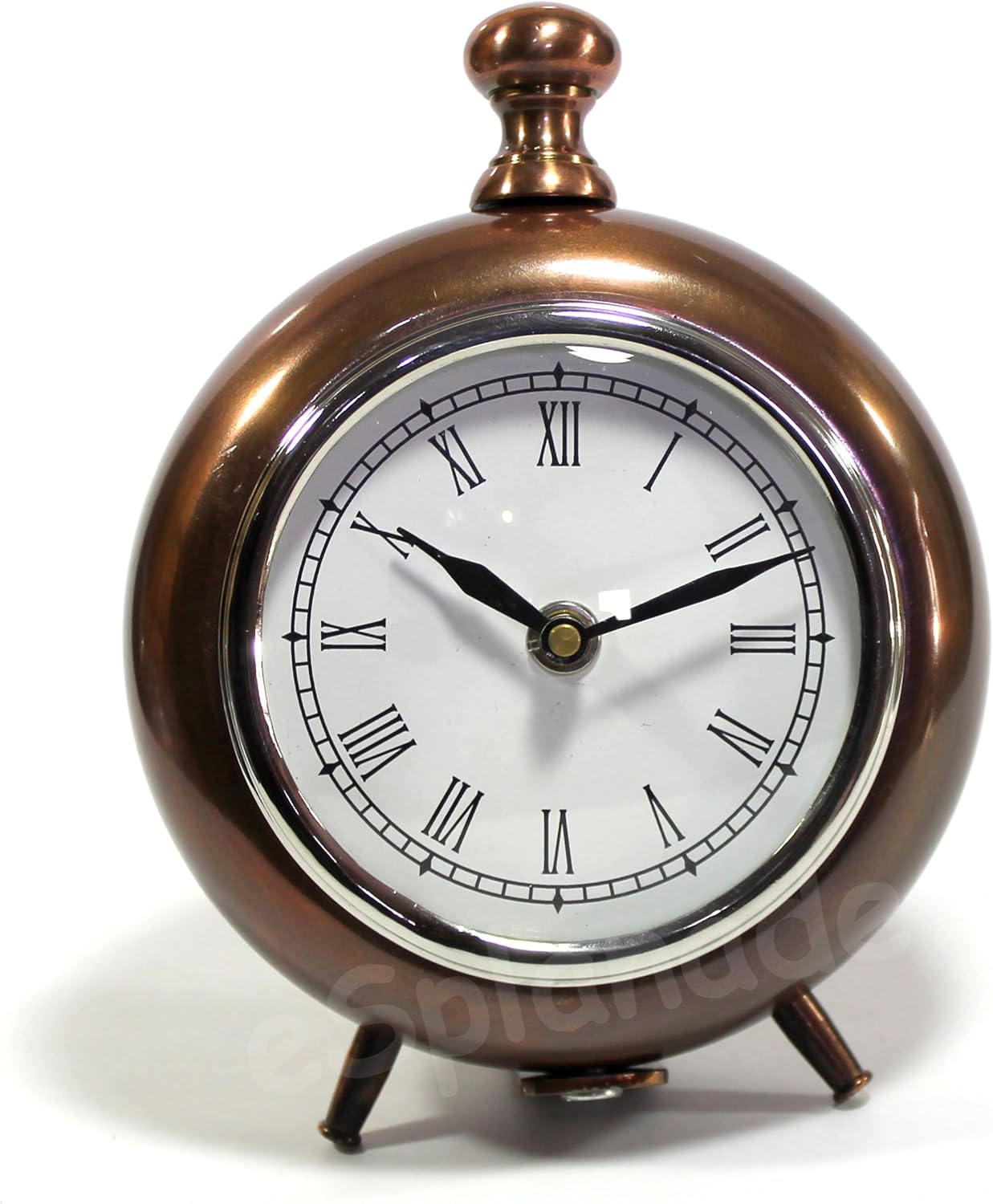 ESPLANADE - Table Clock - 3" X 7" X 5.5" | Vintage Clock | Time Piece | Home Decor (Copper)