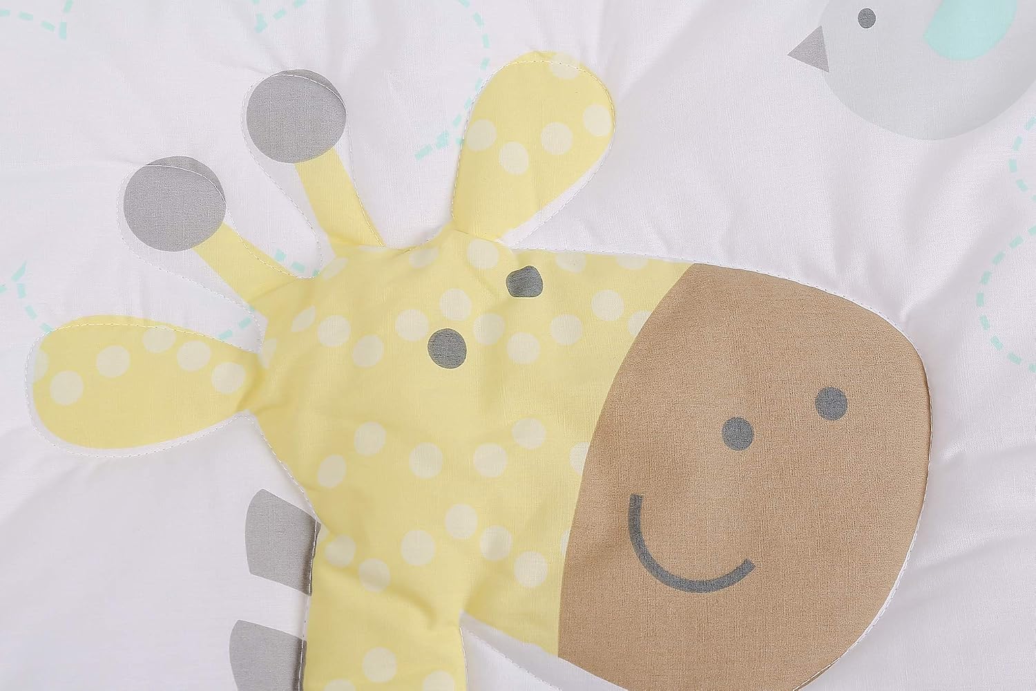 4 PCs Grey Forest Animal Nursery Crib Bedding Set Baby Boy Wild Animla Giraffe Elephant Owl Crib Bedding Set