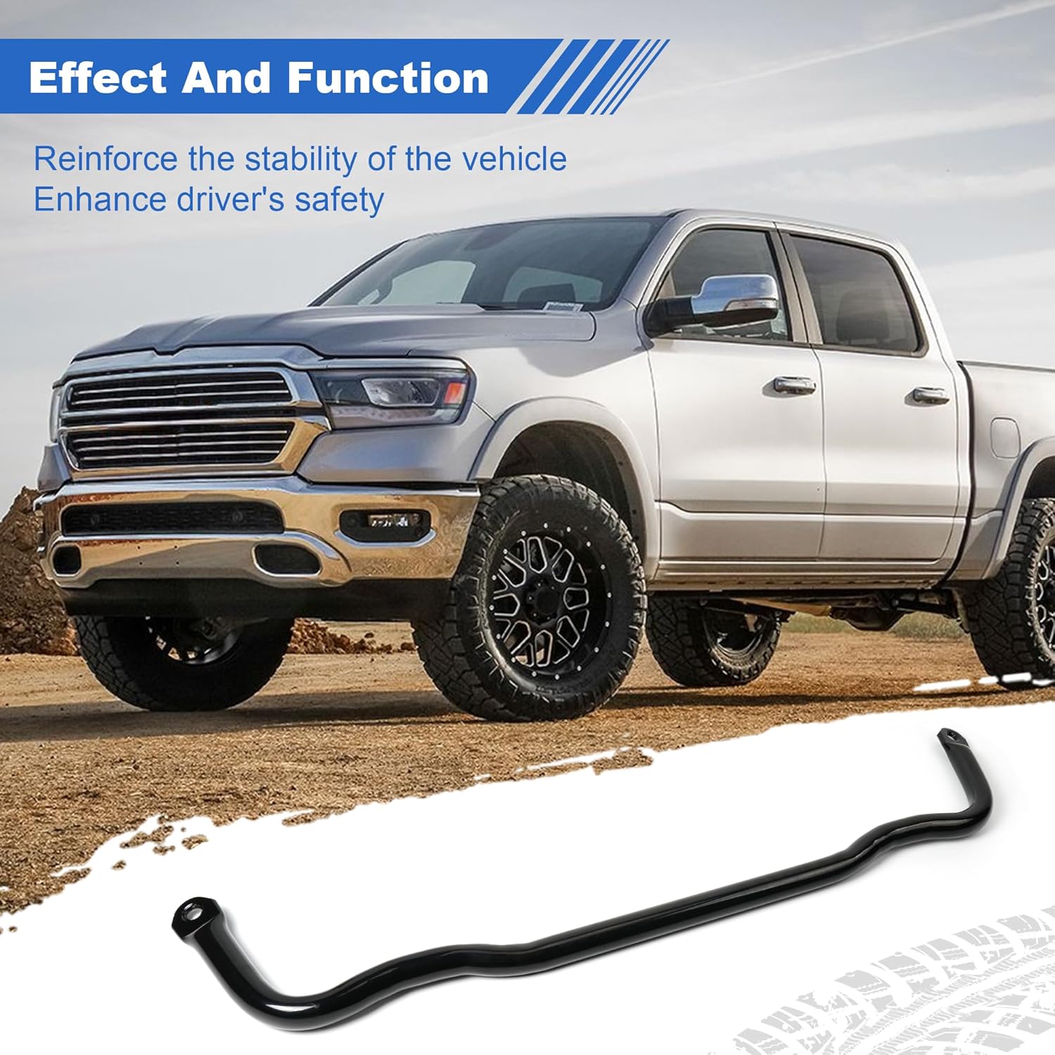 Front Suspension Stabilizer Bar 55398938AC Fit for 2009-2010 Dodge Ram 1500, 2011-2018 Ram 1500, 2019-2022 Ram 1500 Classic 4WD