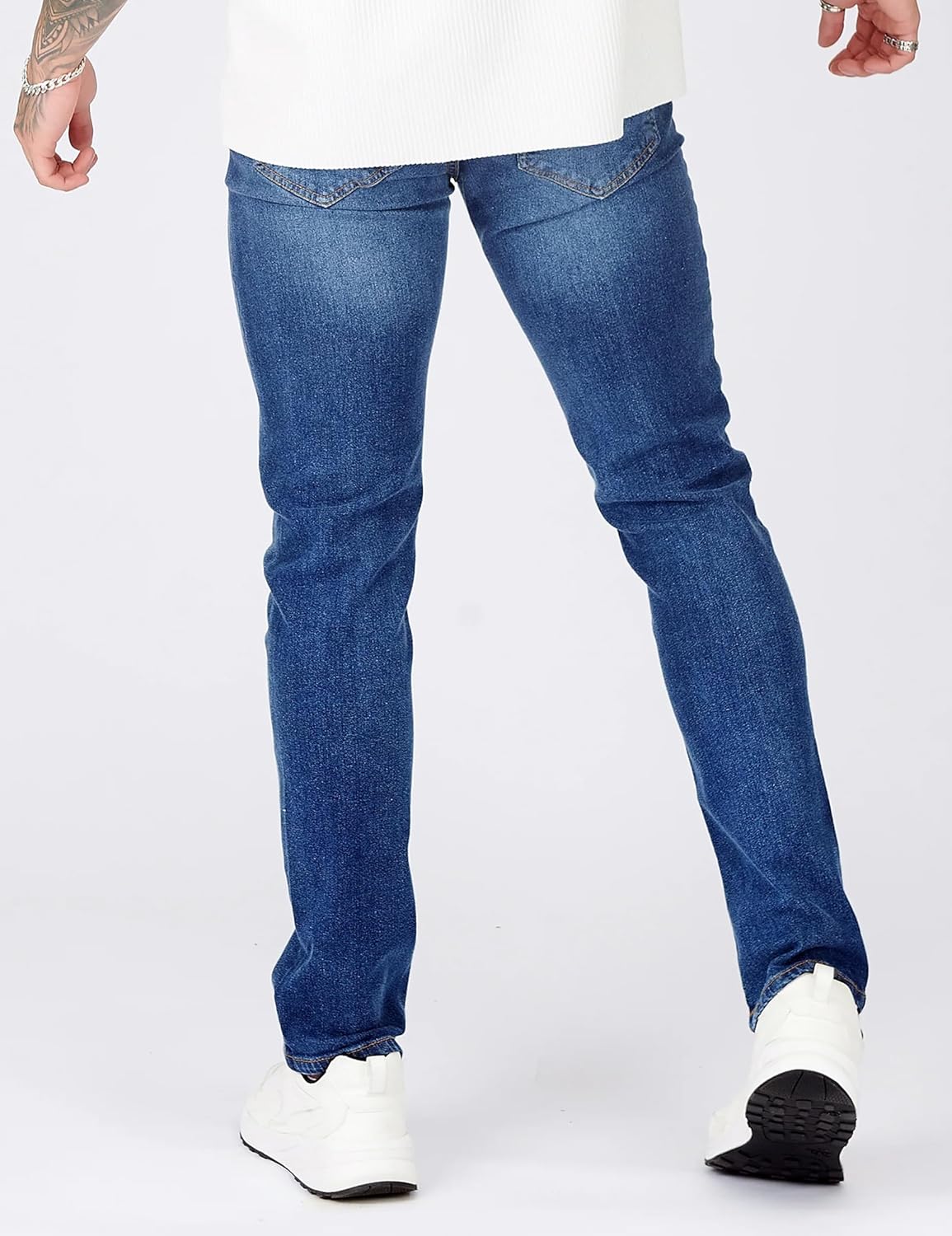 JMOJO - Mens Jeans Slim Fit - Stretch Denim with Deep Pockets & Comfortable Fit - Mens Jeans - Image 3