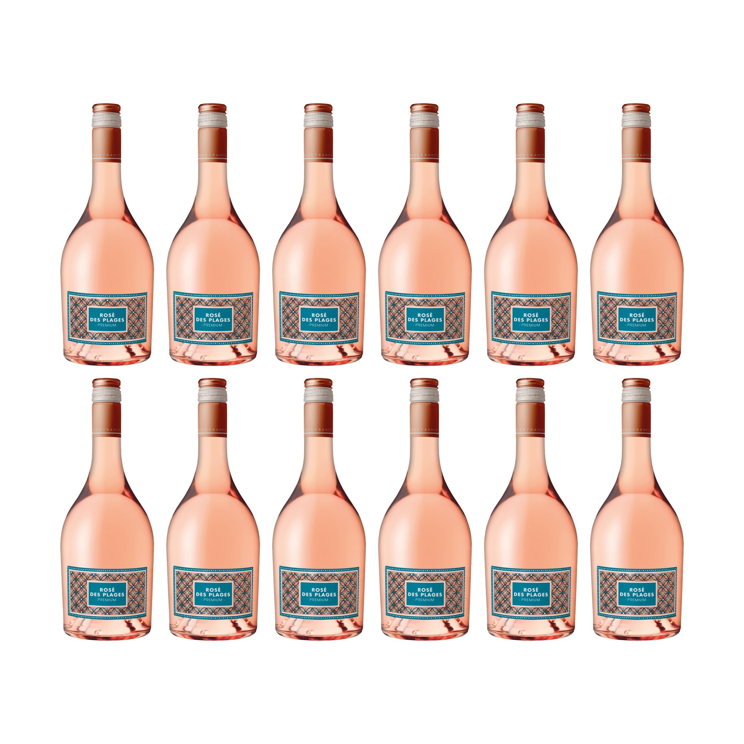 Les Vins de Saint Saturnin Rosé des Plages Premium Gris Pays d'Oc IGP Roséwein trocken Frankreich inkl. FeinWert E-Book (12 x 0.75 l)