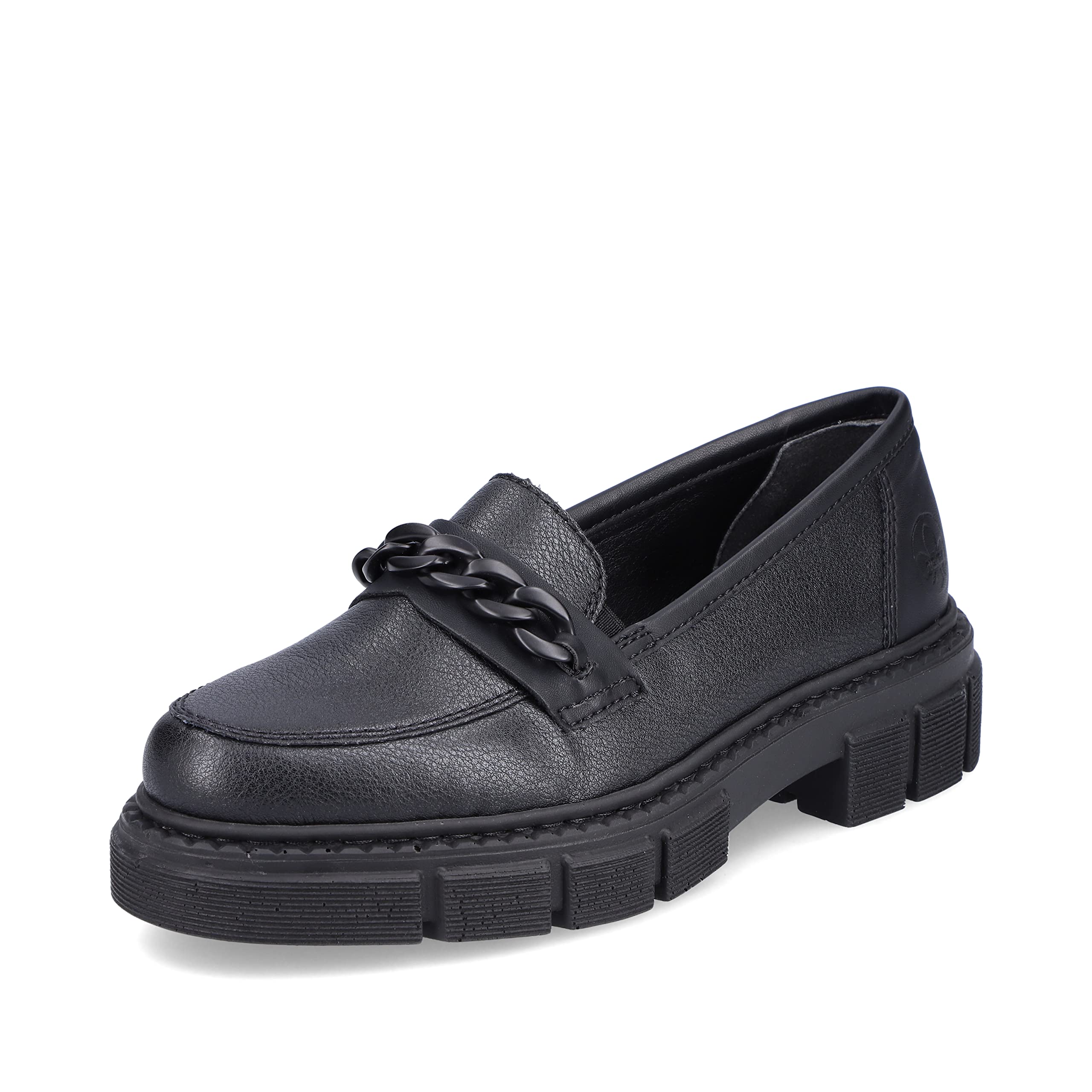 Rieker Damen Slipper M3861, Frauen Slip On,lose Einlage,Slipper,Mokassins,Halbschuhe,Slides,Loafer,schwarz (01),40 EU / 6.5 UK