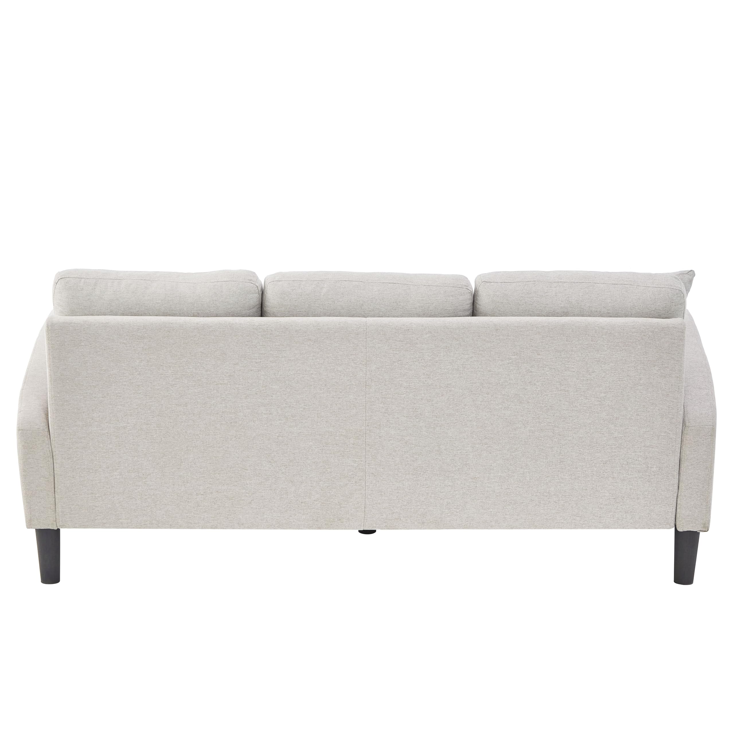 Sofá esquinero con chaise longue de 166 x 118 x 77 cm, sofá de 3 plazas en forma de L, sofá modular de 160 cm de ancho, sofá de aspecto de lino, sofá pequeño para habitaciones pequeñas, color beige