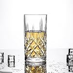 Highball Glasses Collins Tall Beverage Set of 6, 423ml Cups Glassware for Drinks, Water, Beer, Soda (Heavy Weight)