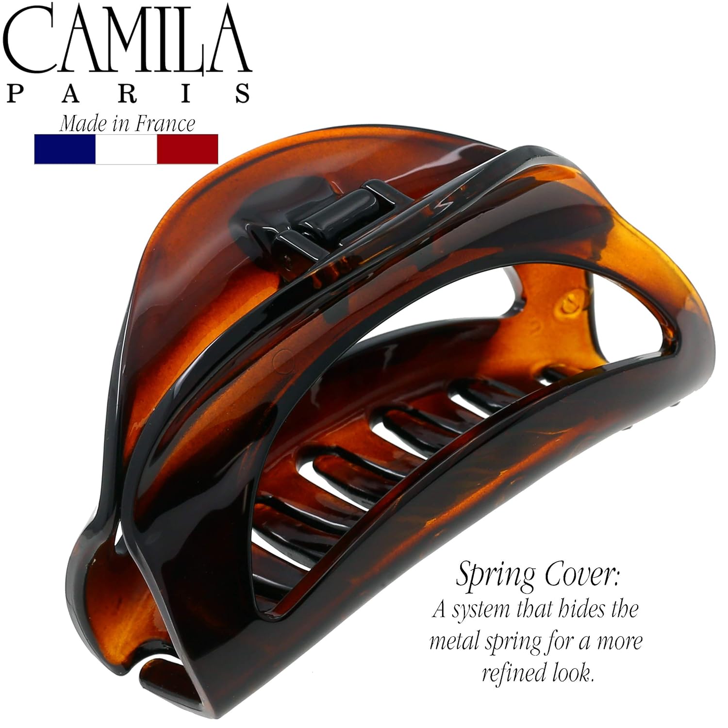 Camila Paris CP1561 French Hair Clip for Women Thick Hair for Long Curly Wavy Hair, Girls Hair Claw Clips Jaw, Durable Styling Big Claw Clip for Thick Hair, Strong Hold No Slip Grip, Made in France - Image 4