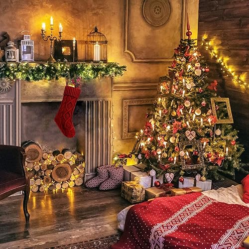 Vista 43 de Fesciory Paquete de 4 medias de Navidad de 18 pulgadas, tamaño grande, calcetines de punto trenzado, regalos y decoraciones para vacaciones Blanco