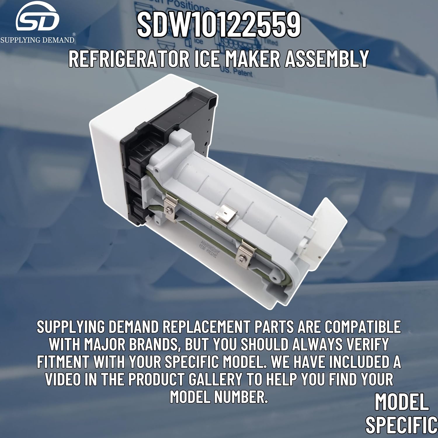 Supplying Demand W10122559 4440694 Refrigerator Ice Maker Assembly Replacement