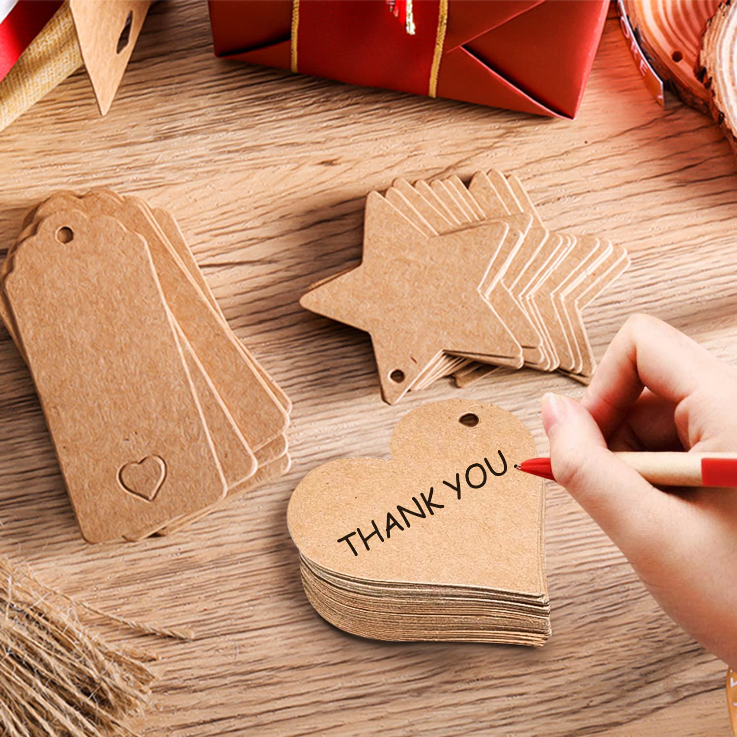 Etiquetas Regalo Navidad 50 Etiquetas De Regalo De Navidad Personalizadas,  Etiquetas De Tarjetas Kraft, Etiquetas Con Diseño De Adornos Navideños, Los  Nombres De Su Familia, Etiquetas Para Cajas De Regalo De Navidad -, image size:1500x1500