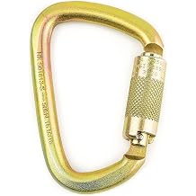 S01813-S5 Steel Carabiner 50kn 11,200 lb Rated, Twist Auto Lock, ANSI Certified Qty 5
