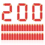 200pcs 2nd Generation High-End of Half-Lenth Soft Dart, Soft Short Dart for Adventure Force Nexus Pro and Worker Swift (Red Orange)