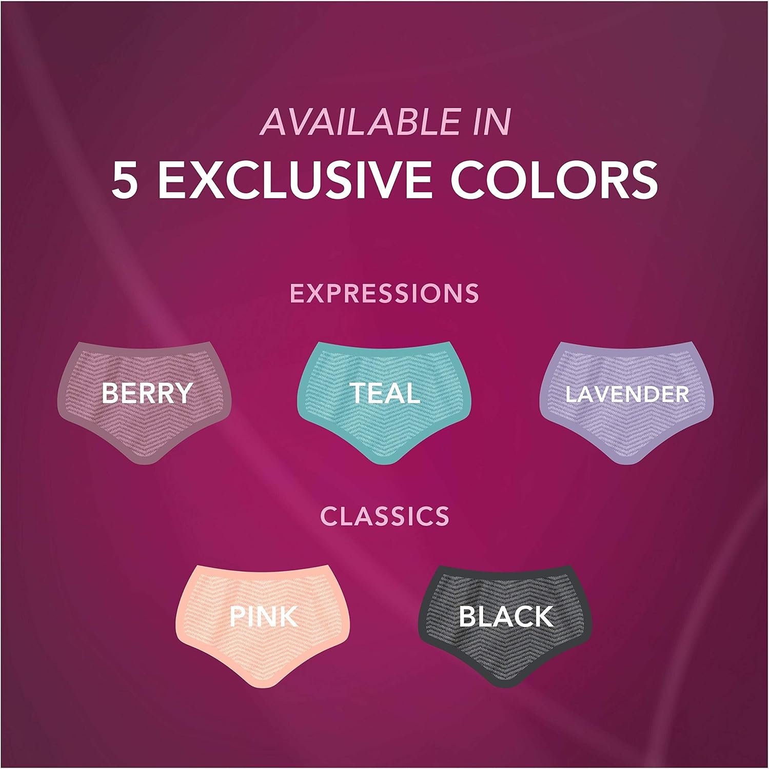 Depend Silhouette Incontinence Underwear for Women, Maximum Absorbency, Disposable, Medium, Lavender/Teal/Berry, 14 Count : Everything Else