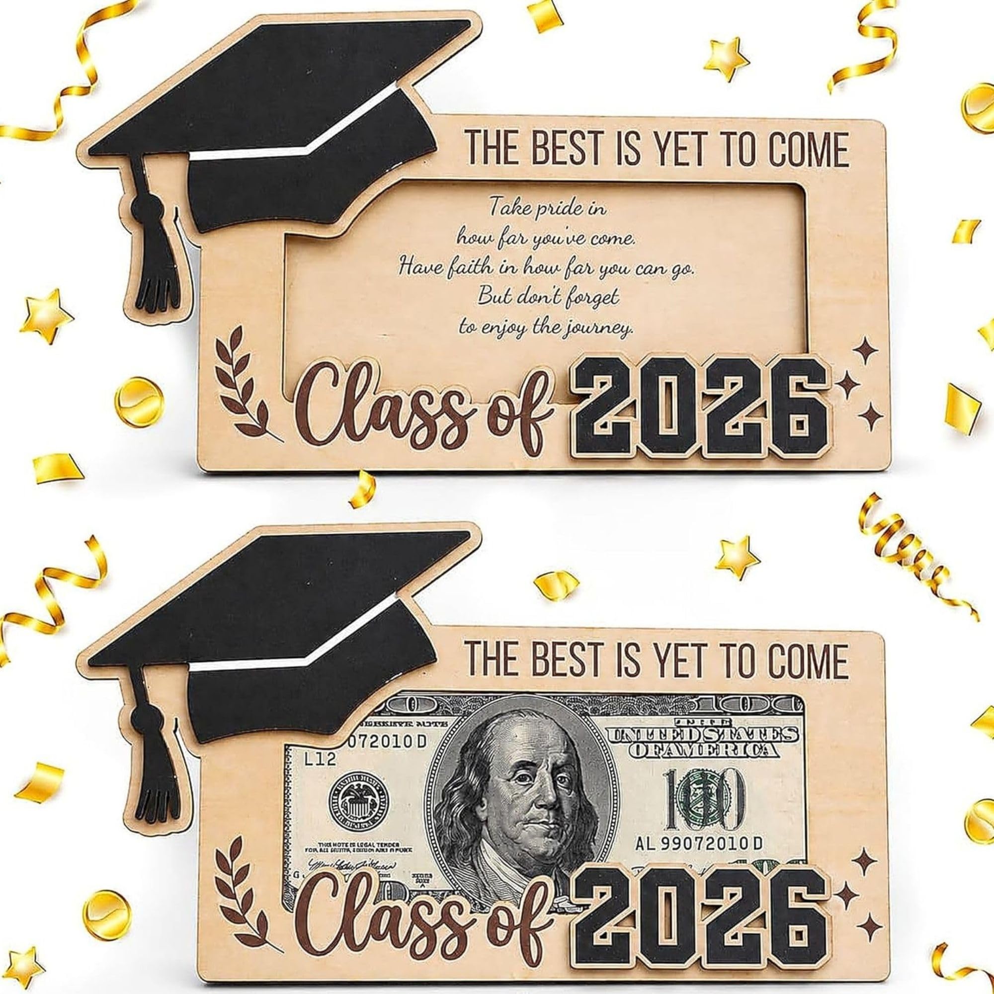Cadeau de remise de diplôme 2026 tirelire bois pour lui et elle