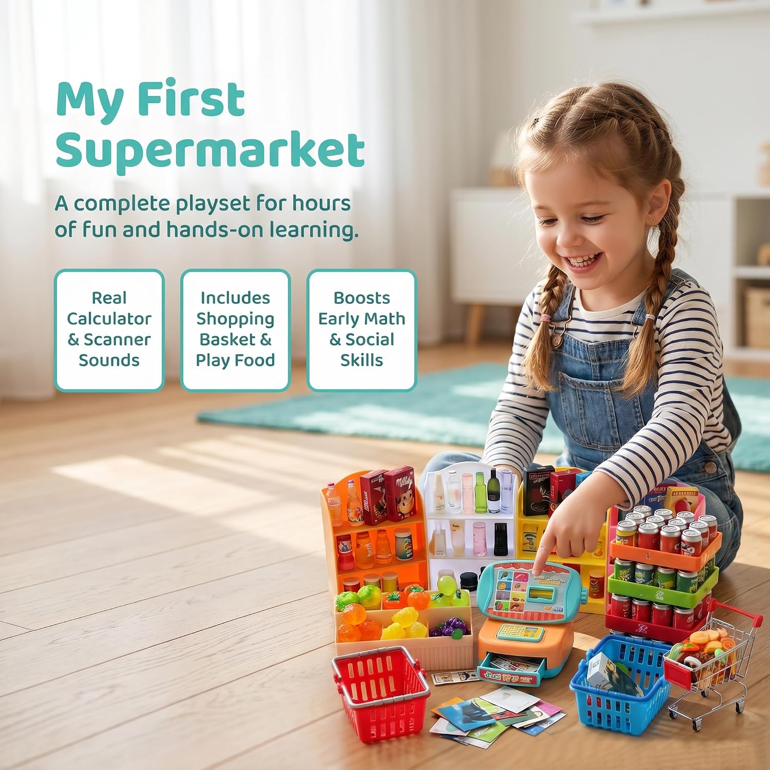 151Pcs Miniature Supermarket Shelves Furniture Model Food Drink Fruit Cosmetics Doll House Store Storage Bookshelf Accessories 3 Layers Shelf Display Rack Mini Locker Cash Register Cosplay Game Party