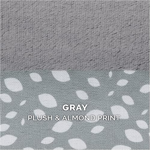 Miniatura 7 de Furhaven - Cama ortopédica de espuma para perro, estilo caja de huevos, estilo diván en forma de L, de felpa y estampado de almendras, almendras