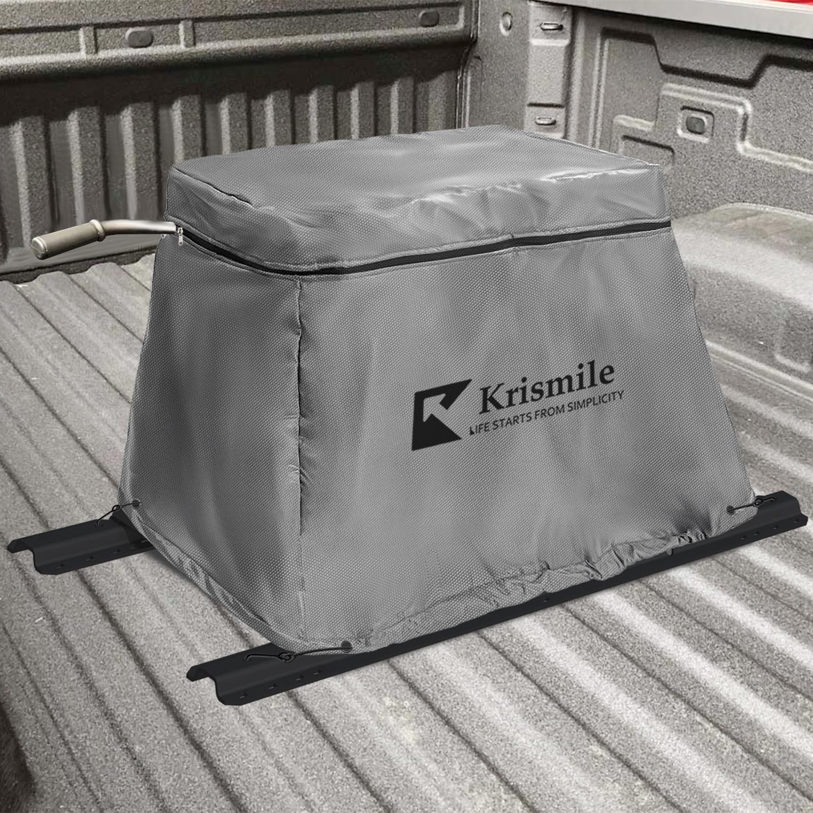 5th Wheel Hitch Cover with Plush Lining,Heavy Duty Waterproof UVproof Fifth Wheel Trailer Hitch Cover Fits 15K-26K 5th Wheel Hitch.(Only Cover,Grey)