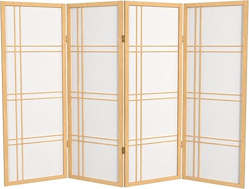 Miniatura 80 de Pantalla Shoji corta de doble cruz de 4 pies - Natural - 3 paneles Natural,Negro -,Honey,Rosewood,Nuez,Blanco,https://www.amazon.com/dp/undefined