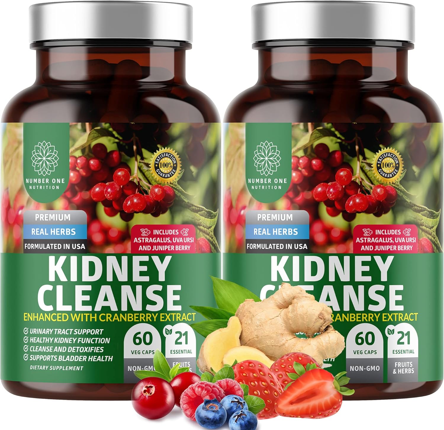 N1N Premium Kidney Cleanse [21 Potent Herbs] for Urinary