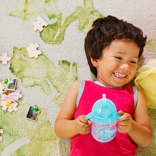 Vista 6 de Munchkin® Any Angle™ - Vaso de entrenamiento con peso y pajilla, con tapa Click Lock™, 7 onzas, 2 unidades (paquete de 1 unidad), azul/verde