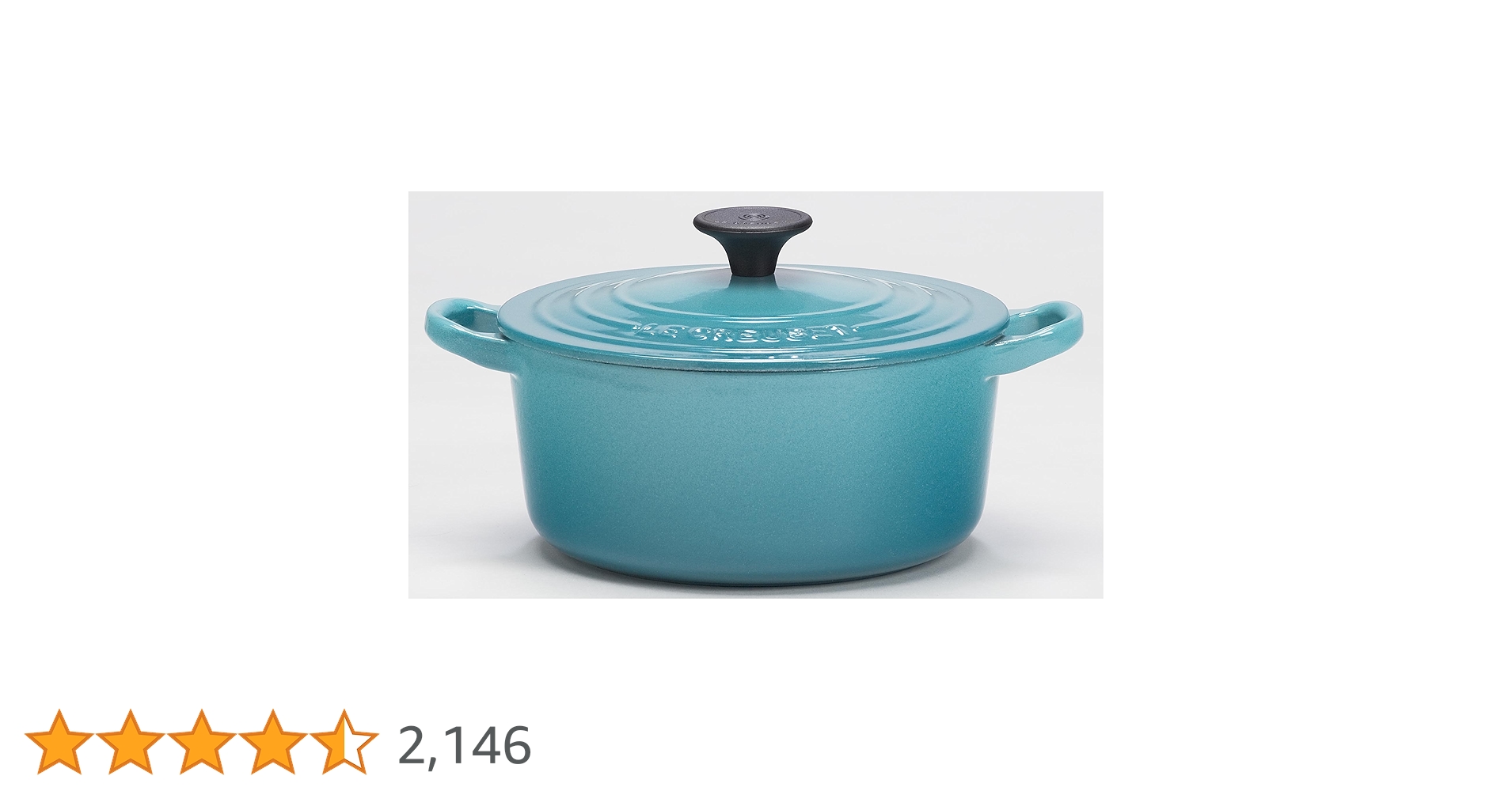 【美品】ル・クルーゼ ココット　ロンド 18cm カリビアンブルー ル・クルーゼ ココット・ロンド 18cm カリビアンブルー 2501 鋳物