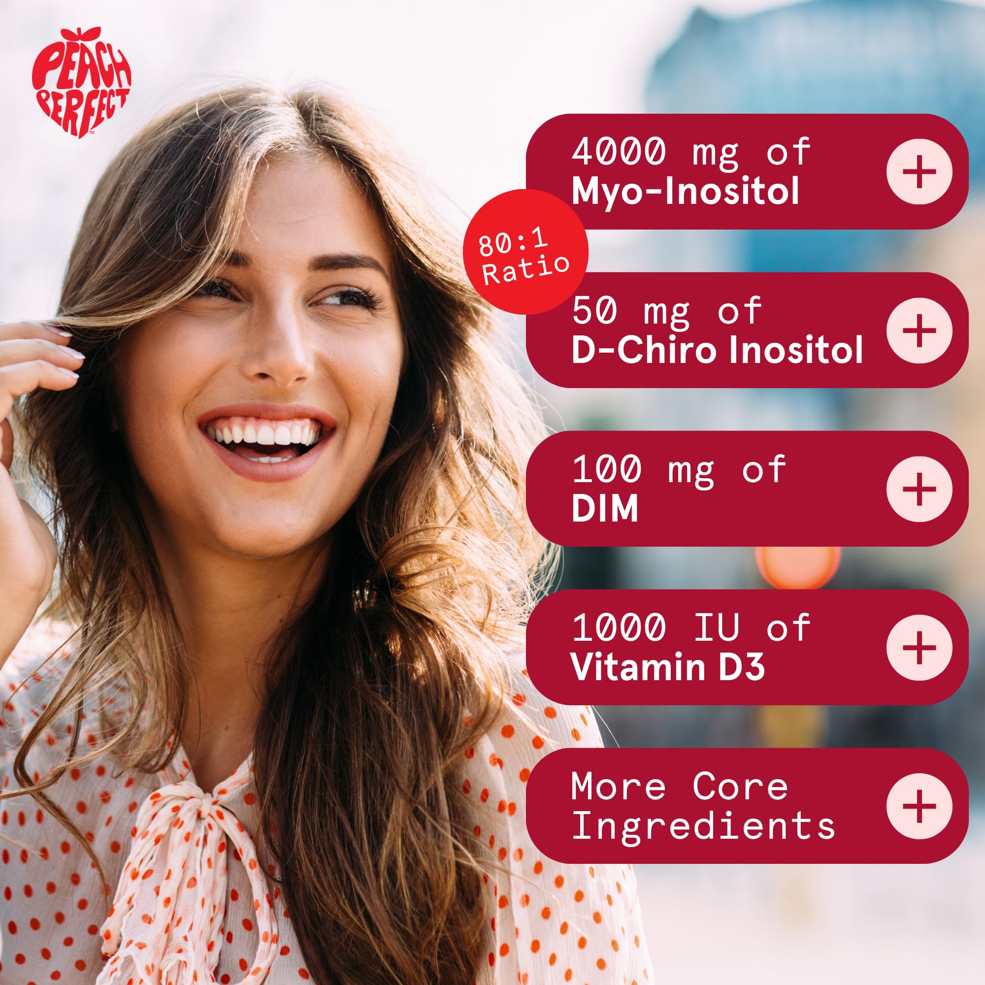 Peach Perfect Myo-Inositol & D-Chiro Inositol Powder Mix for Women, 40:1 — Amazon image 4