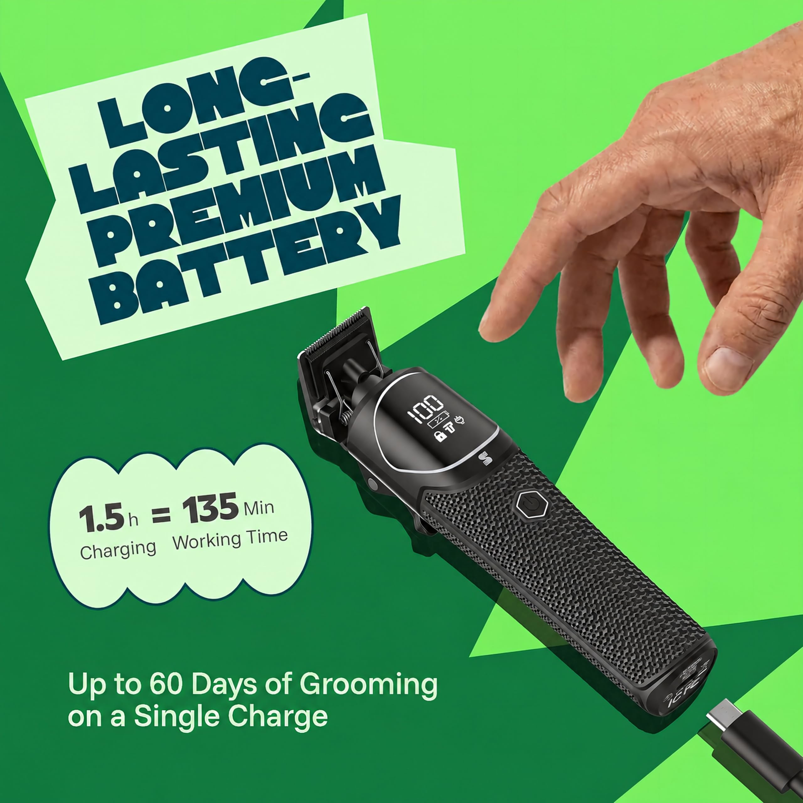 MANSPOT All-in-One Beard Trimmer for Men, Electric Shaver & Grooming Kit