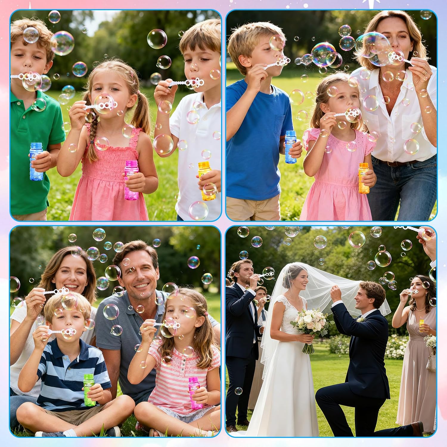 OCHIDO 36 Pcs Bubble Bottles with Wand, Bubbles Party Favors for Summer Outdoor & Indoor Activity, Bubble Wands Bulk for Birthday Party Supplies, Summer Toys Gift, 4oz Bubbles Solution in 6 Colors
