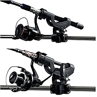 Vista 5 de Caña de pescar de plástico giratoria ajustable 3 soporte barco canoa remo kit kayak lateral varilla soporte