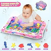 Vista 4 de Infinno Estera Tummy Time Premium Estera de agua para jugar para bebés y niños pequeños Juguetes para bebés de 3 a 24 meses, fortalece los músculos