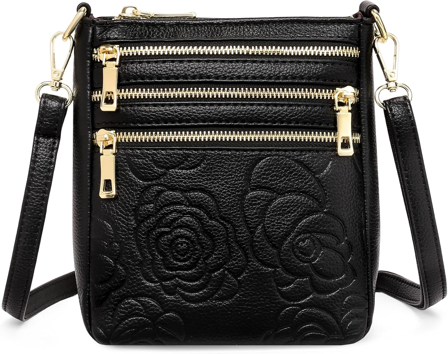 FALAN MULE Crossbody Purses for Women Small Shoulder Bag Handbags Vegan Leather with Multiple Zipper Pockets