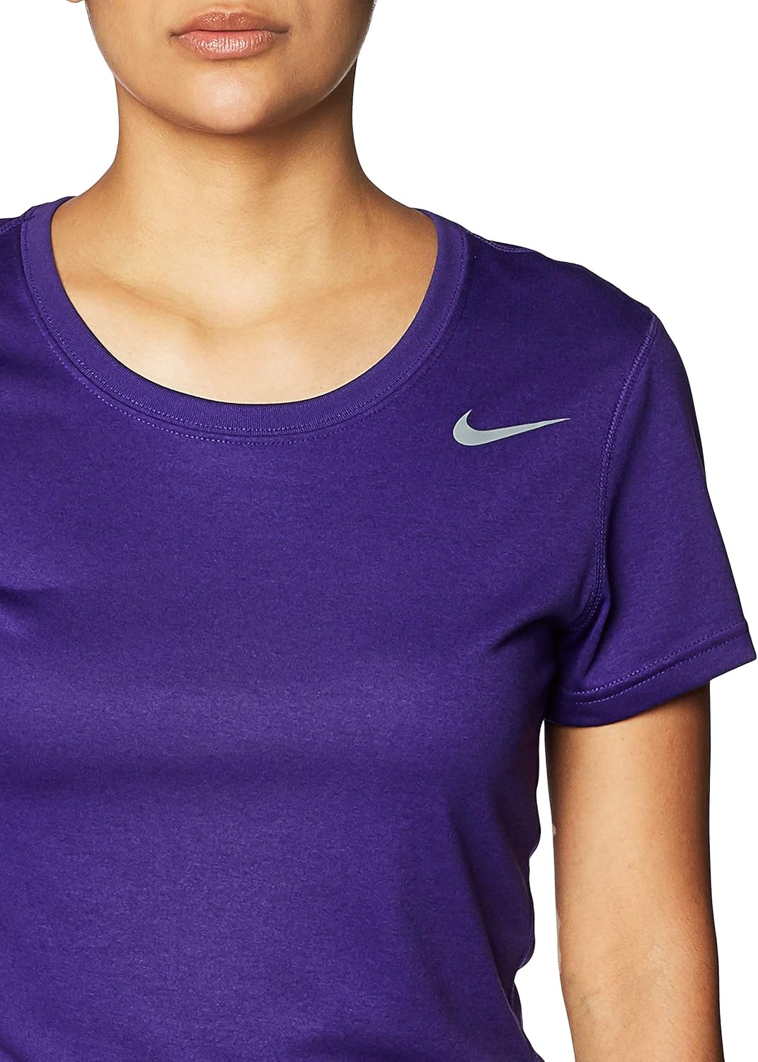 Nike Women's Dri-Fit Legend Short Sleeve T-Shirt (Medium, Purple) - Image 3