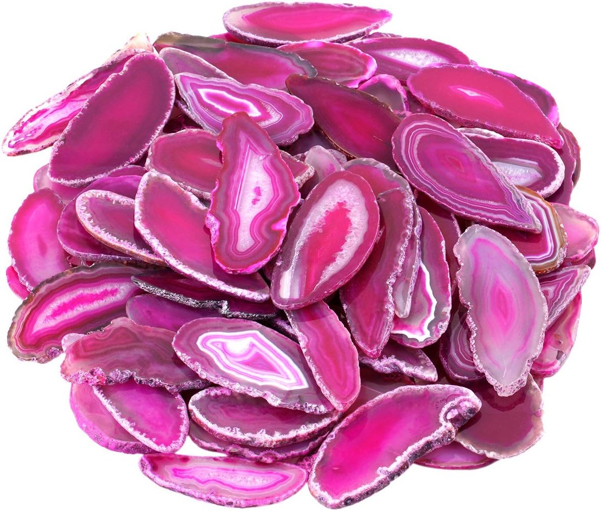 Polished Agate Light Table Slices,Geode Agate Slab Cards Pack of 12(Black)