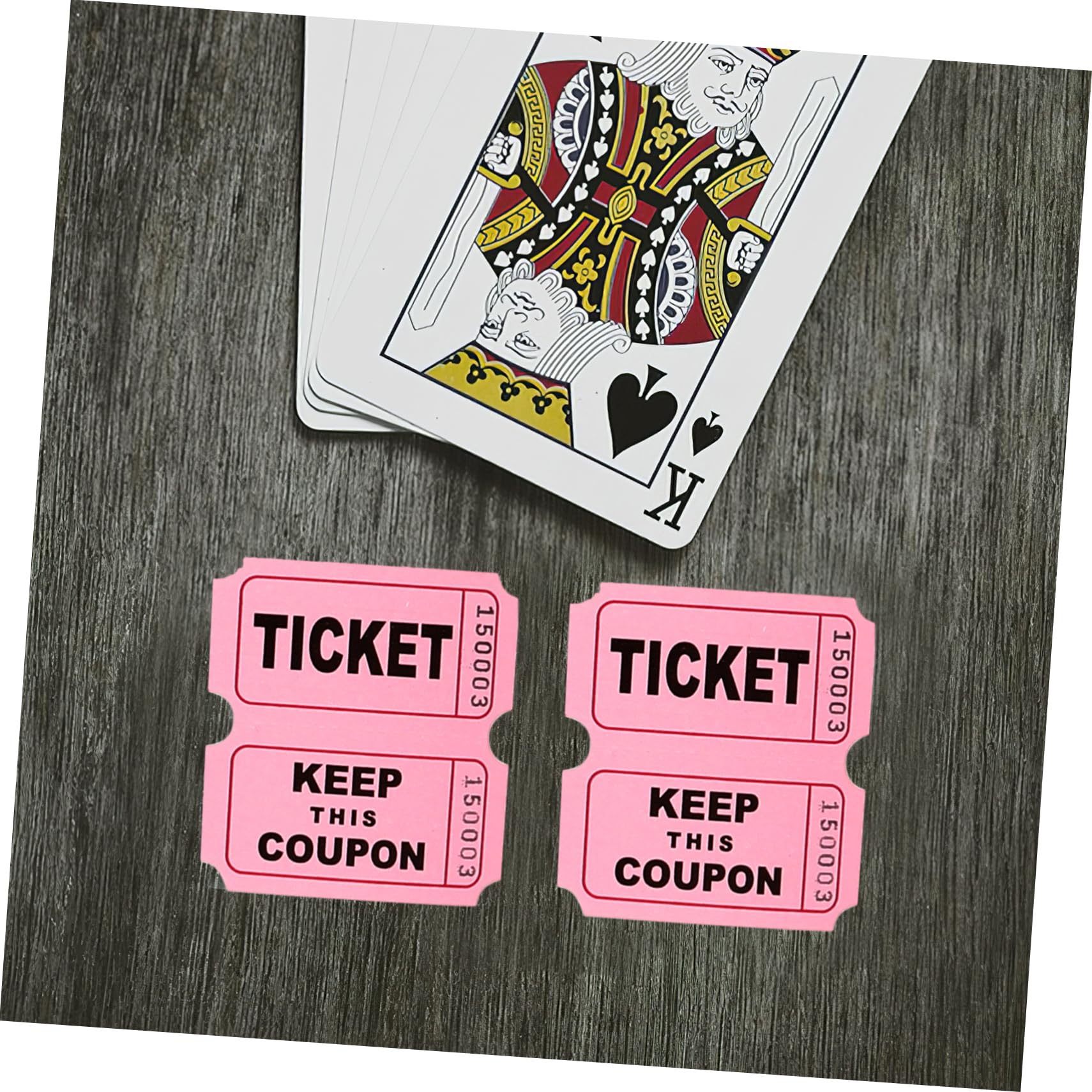 4 Rollos boletos para la rifa de boletos billete falso decoraciones circo Entradas para eventos Boletos de puerta entradas para el aula boletos para la rifa del festival Papel rosa