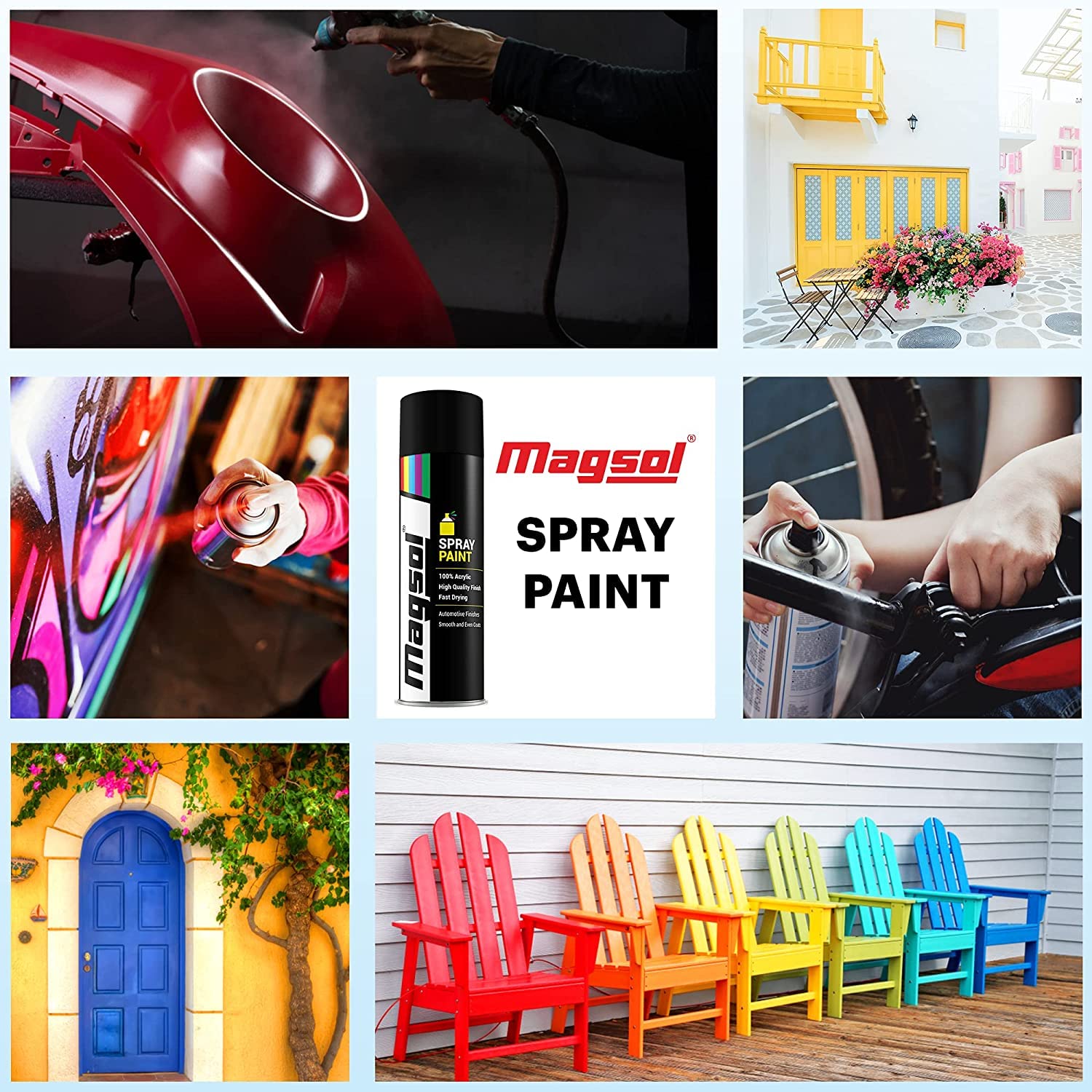 MAGSOL Spray Paint Signal White | Multi-Surface DIY Spray Paint
