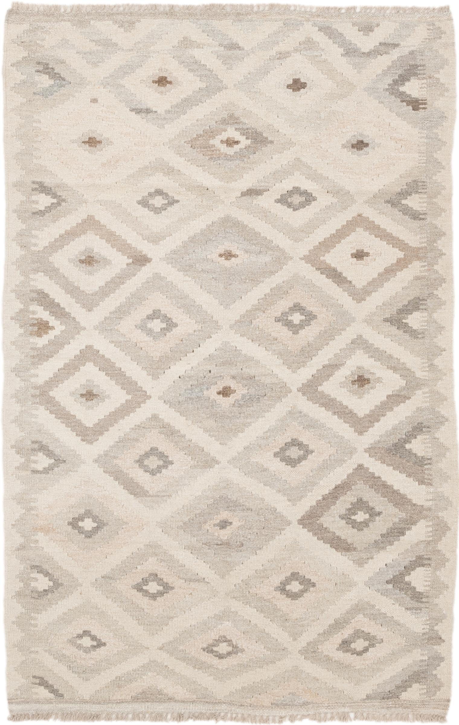 Tapis d'Orient Kilim Afghan en laine 100x157 cm pour réchauffer un sol en carrelage